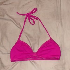 Lululemon Hot Pink Halter Sports Bra
